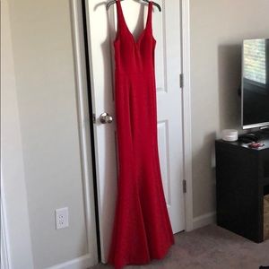 NWOT Betsy Adam red gown